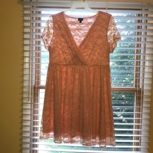Pink lace dress